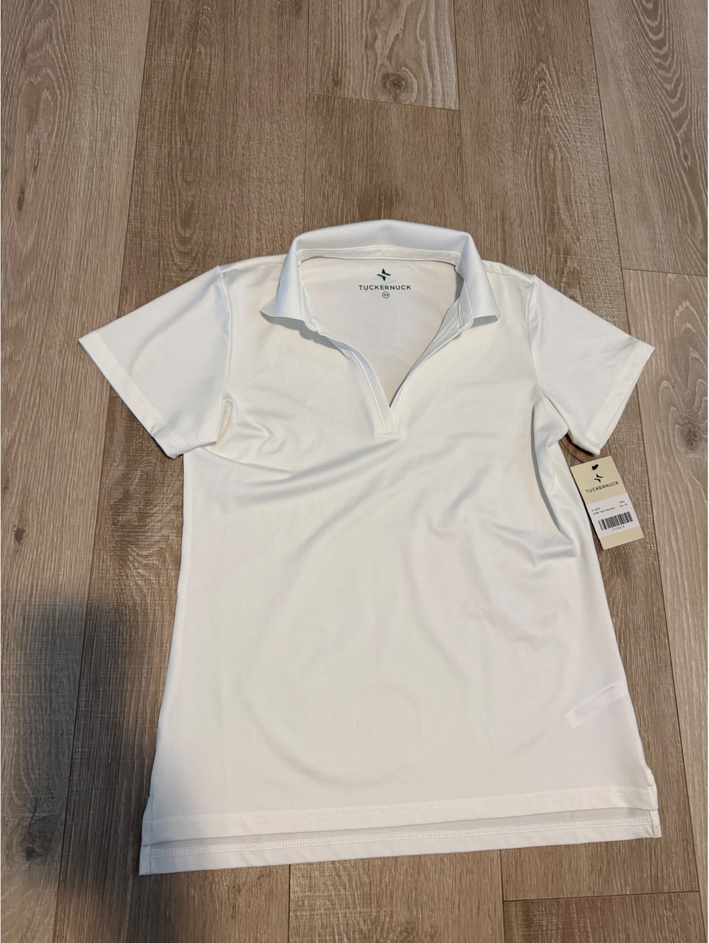 Tuckernuck White Short Sleeve Polo Top Size XS